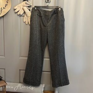 Size 12 Ann Taylor Loft wool blend dress pant. Charcoal gray.